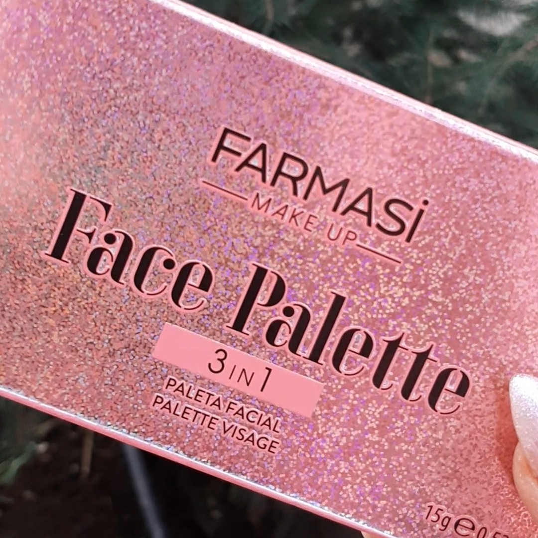 پالت سه‌کاره صورت فارماسی Farmasi 3-in-1 Face Palette | رژگونه، هایلایتر و برنزر