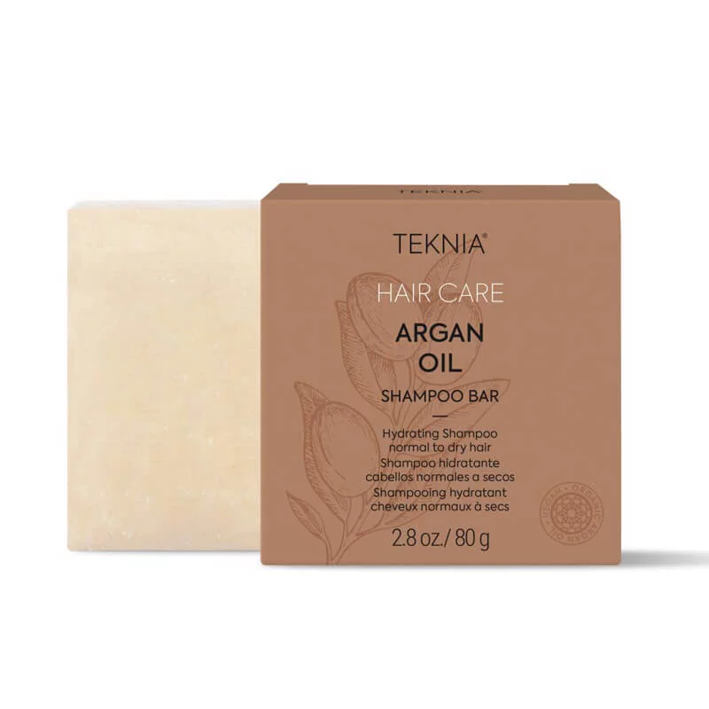 شامپو جامد لاکمه مدل Argan oil سری Teknia حجم 80g