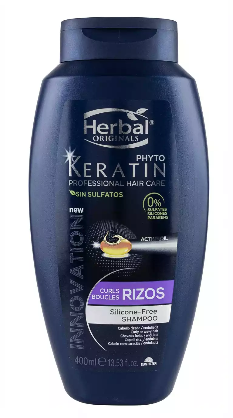 شامپو فیتوکراتین هربال مخصوص موهای فر حجم ۴۰۰ میلی لیتر