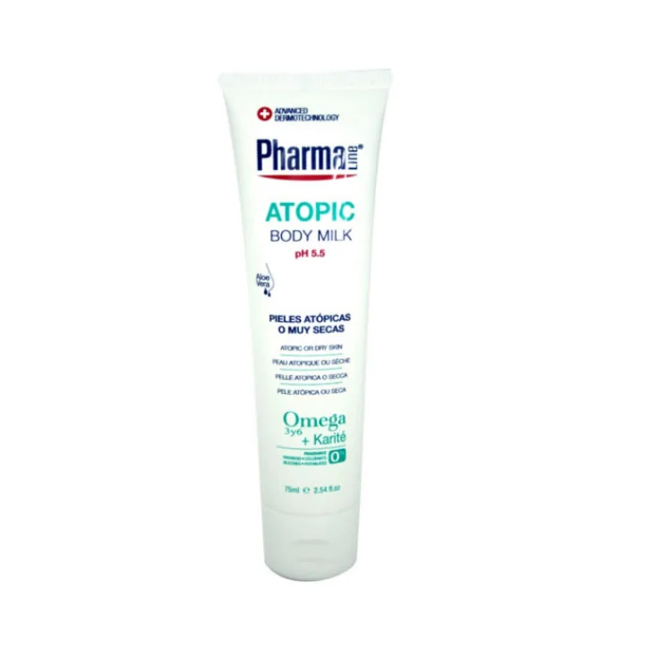 بادی میلک آتوپیک فارمالاین ۷۵ میلی‌لیتر | مناسب پوست خشک و مستعد اگزما | Pharmaline Atopic Body Milk 75ml