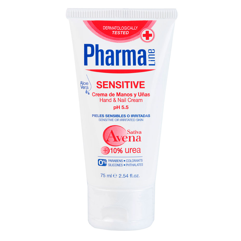 کرم دست و ناخن پوست حساس فارمالاین حجم 75 میلی لیتر - PharmaLine Sensetive hand &amp;amp;amp; nail Cream