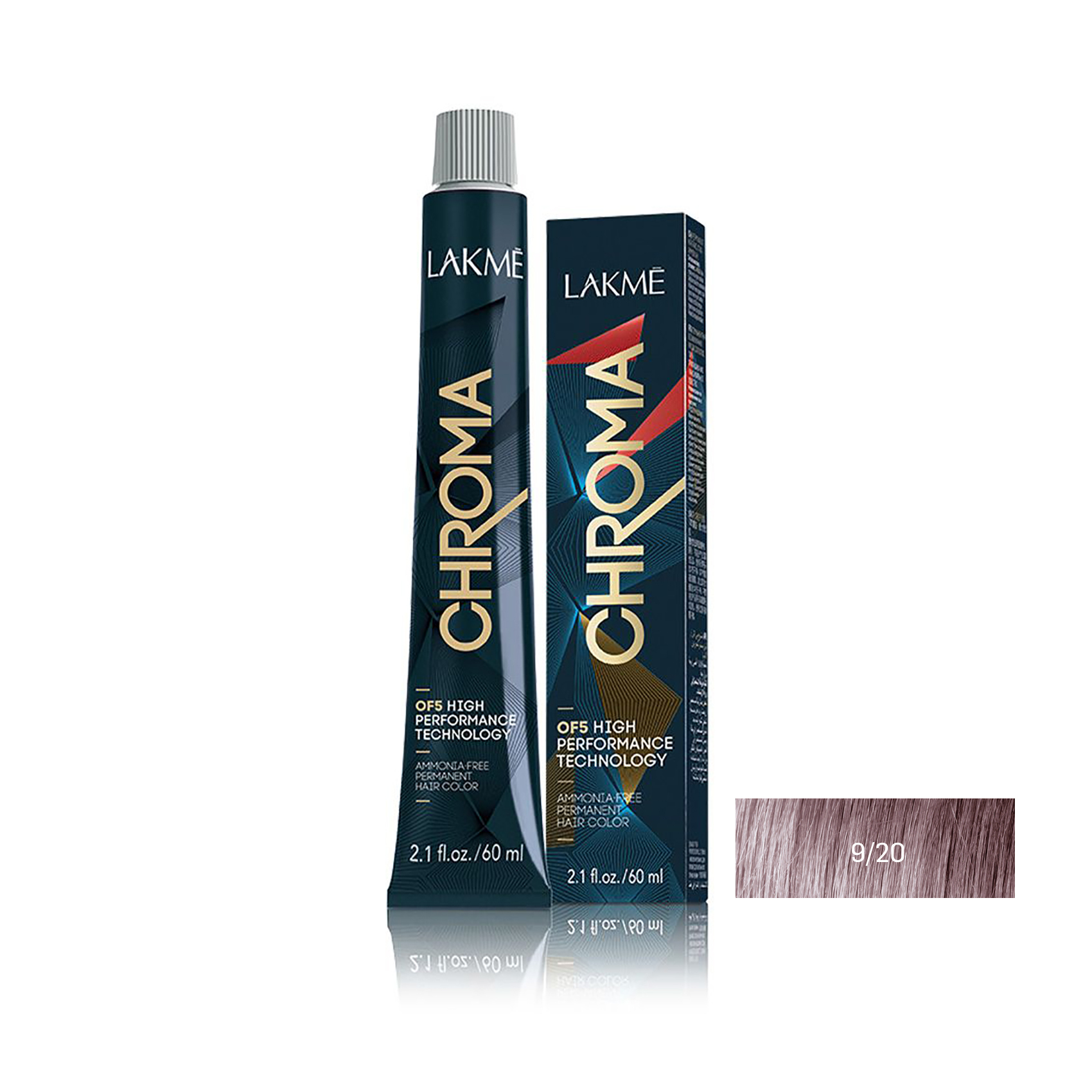 رنگ مو بدون آمونیاک لاکمه سری کروما شماره 9/20 ( بلوند یاسی خیلی روشن ) - Lakme Chroma Hair Color