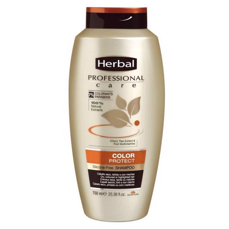 شامپو موهای رنگ شده و دکلره سده مدل Color Protect هربال 750 میل
