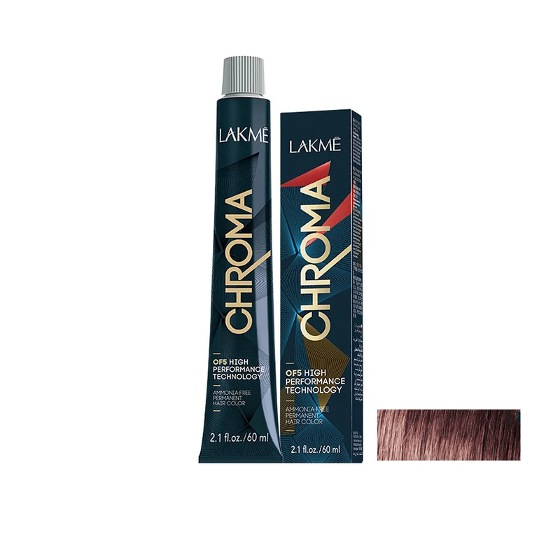 رنگ مو لاکمه سری کروما شماره 4/65 حجم 60 میلی‌لیتر رنگ ماهاگونی فندقی متوسط