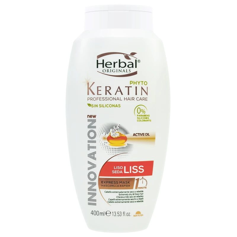 ماسک فیتو کراتین موهای خشک و وزدار هربال حجم 400 میلی لیتر(اصل)