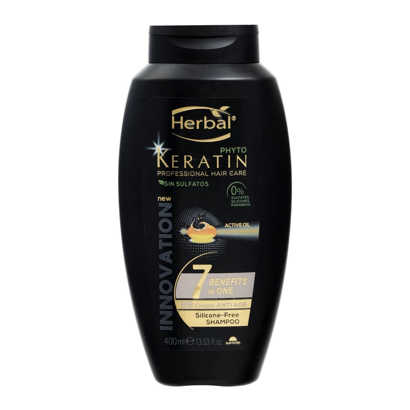 شامپو تغذیه کننده مو هربال مدل 7in1 حجم 400 میلی لیتر | herbal 7 in 1 keratin shampoo