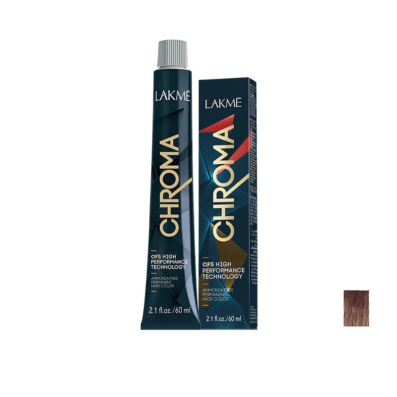 رنگ مو لاکمه سری کروما شماره 7/66 حجم 60 میلی‌لیتر رنگ شکلاتی فندقی متوسط